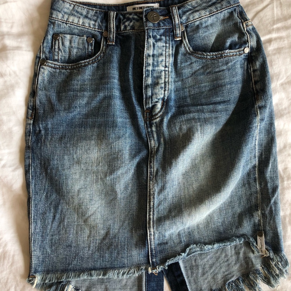 Denim skirt - high waisted